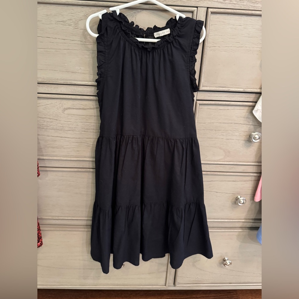 Black Sleeveless Kids Dress